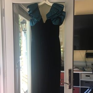 Vintage green velvet dress